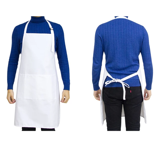 White Apron with Pockets