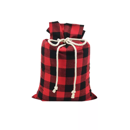 Buffalo Plaid Santa Sack