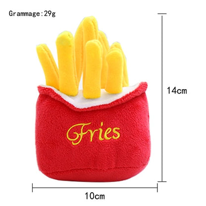 Dog Squeakie Toy Set - Burger 'n' Fries