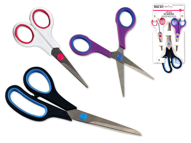 Crafter's Toolkit: Soft-Grip Scissors Tri-Pack