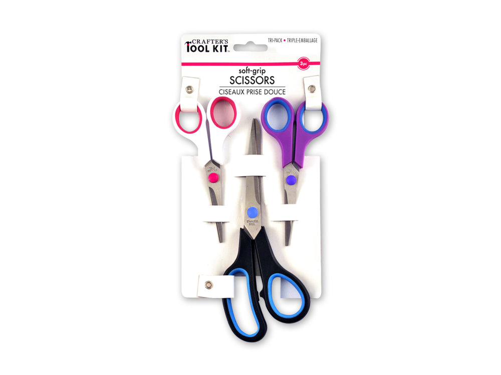 Crafter's Toolkit: Soft-Grip Scissors Tri-Pack