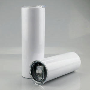 20 oz. Stainless Steel Skinny Tumbler - white