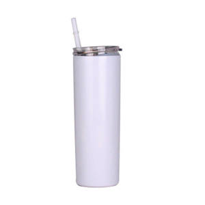 20 oz. Stainless Steel Skinny Tumbler - white